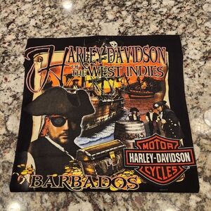 Harley Davidson T-Shirt - XXL- Barbados West Indies Black 2010 Graphic EUC